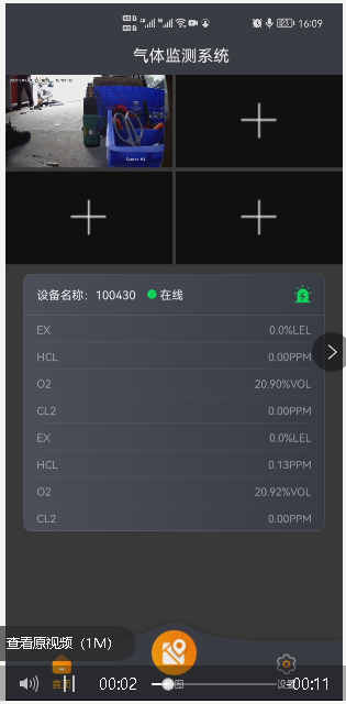 APP查看监测界面及现场应用图片